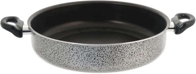 Home Salt N'Pepper Antihaft-Bratpfanne mit 2 Griffen, Aluminium, Schwarz/Grau, 32 cm, 32 cm