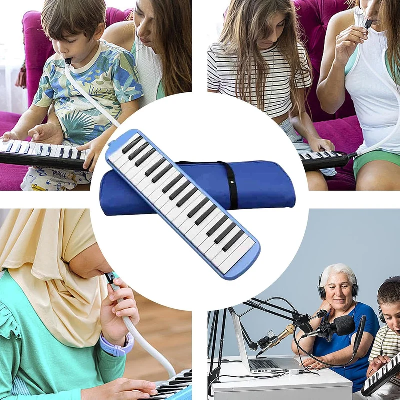 Melodica Pianica Tube, 32 Tasten Melodica | Talk Box Instrument Air Piano Tastatur mit Doppelröhren