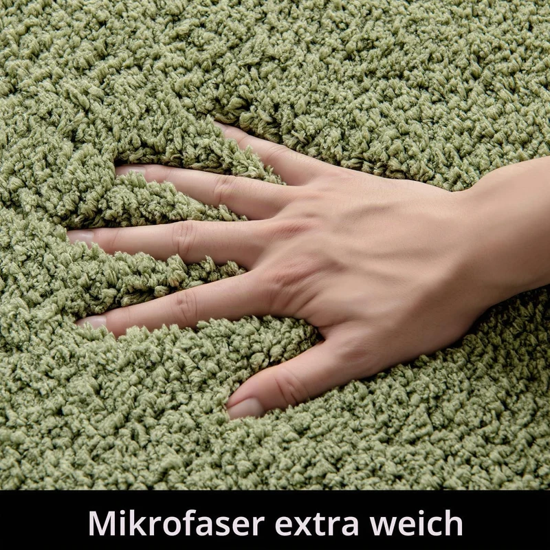 MIULEE Badematte Weiche Badteppich rutschfest Badvorleger Fussmatte Badzimmermatte Bettvorleger Flau
