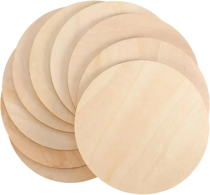 AtHaus Sperrholzplatte Zuschnitt Rund - Ø 225 mm, 18 mm stark, 1 Stück, Kreiszuschnitt Perfektes Spe