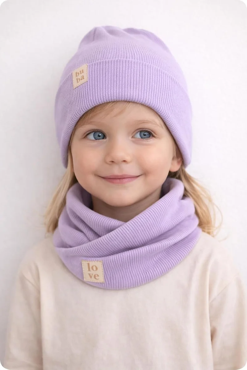 Bubalove Mützen und Schalset für Jungen, Mädchen, Baby, Grössen 0mc bis 12 Jahre+ viele Farben, Früh