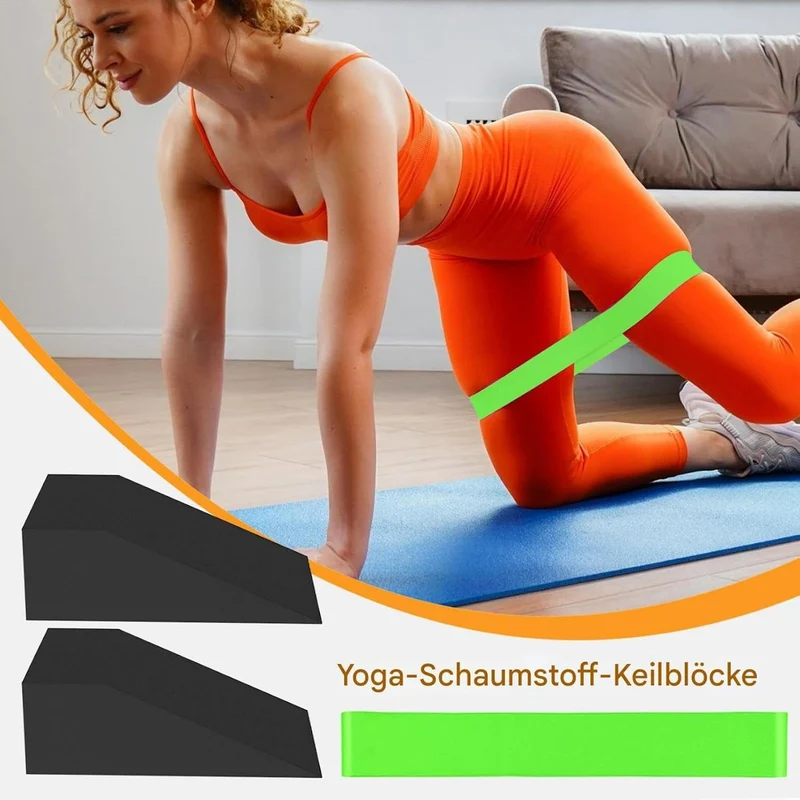 Yoga -Schaumkeil, Schaumkeilblöcke Professionelle unterstützende Squat Ramp | Leichtes Kälberstrecke