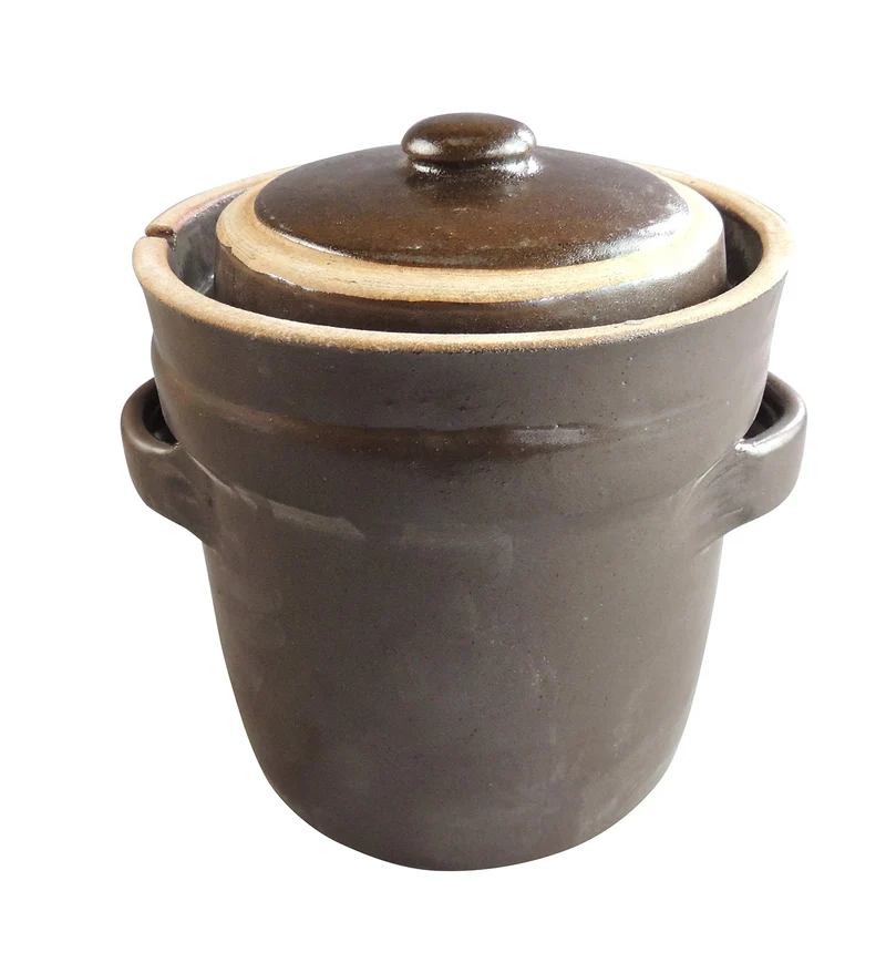 Gärtopf Steinzeugtopf Rumtopf Sauerkrauttopf Inhalt 5 l mit Deckel Gärtopf 5 Liter, Gärtopf 5 Liter