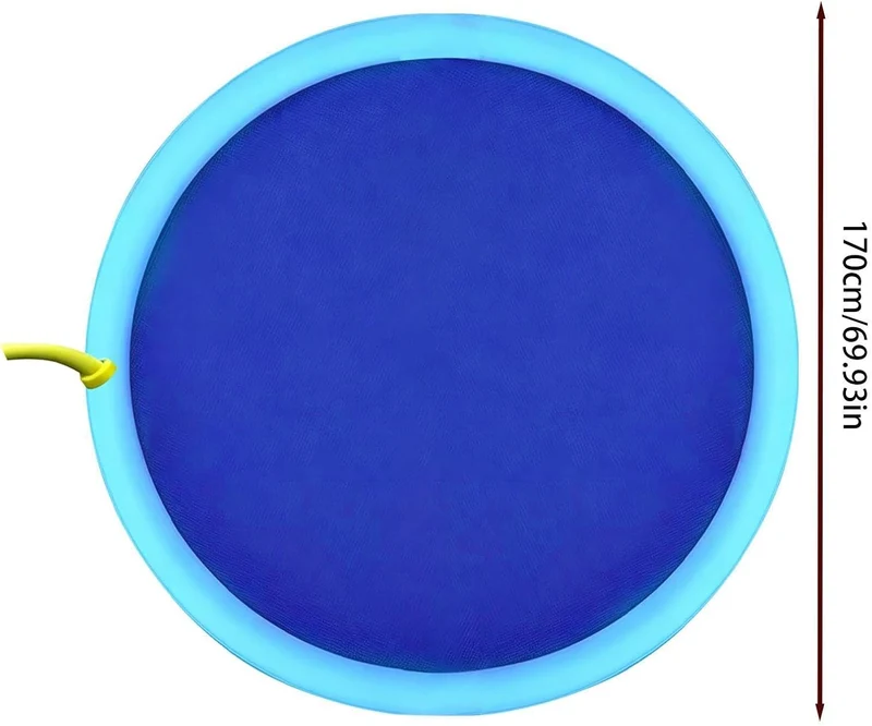 Sprinkler Pad 170 x 170 cm rutschfest Faltbar Spass | Hunde Wasserspielzeuge Sprinkler Matte Für Hau