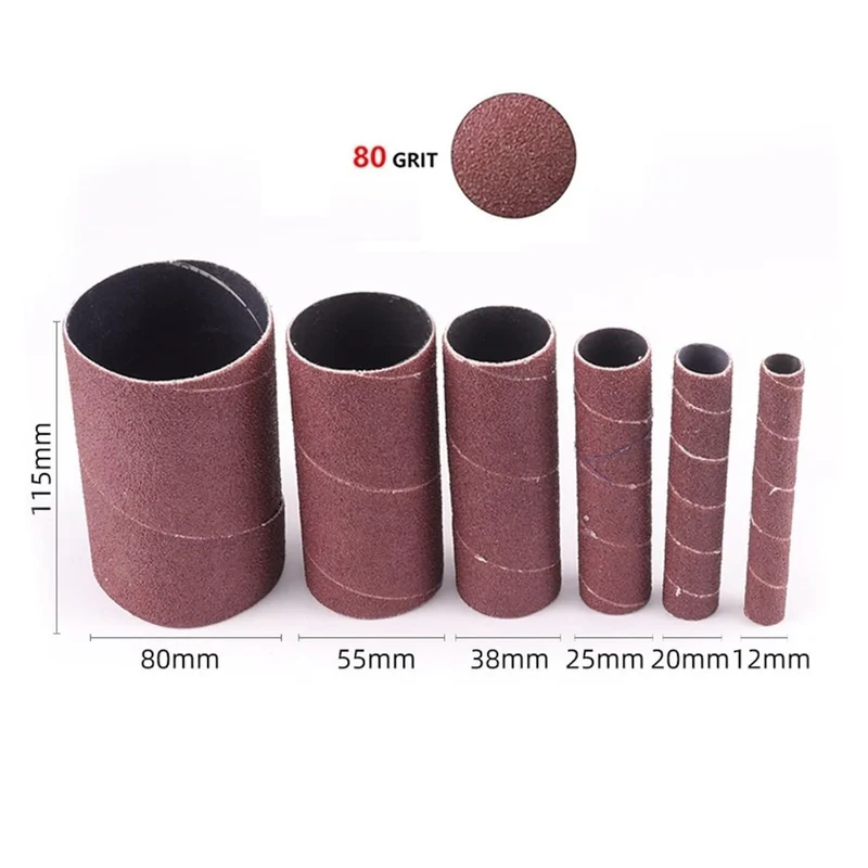 ZYWUOY 12 Stück Spindelschleiferhülsen, 11,4 cm Schleiftrommelhülsen-Set Schleifpapier Trommel Polie