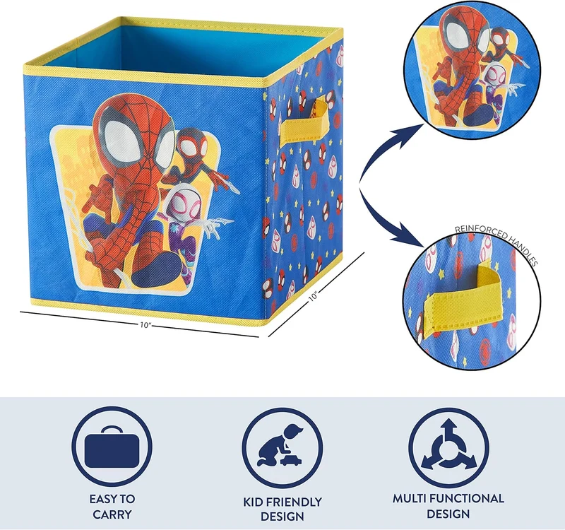 Idea Nuova Marvel Spidey and His Amazing Friends Set mit zwei geräumigen, faltbaren Aufbewahrungswür