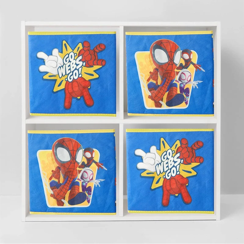Idea Nuova Marvel Spidey and His Amazing Friends Set mit zwei geräumigen, faltbaren Aufbewahrungswür