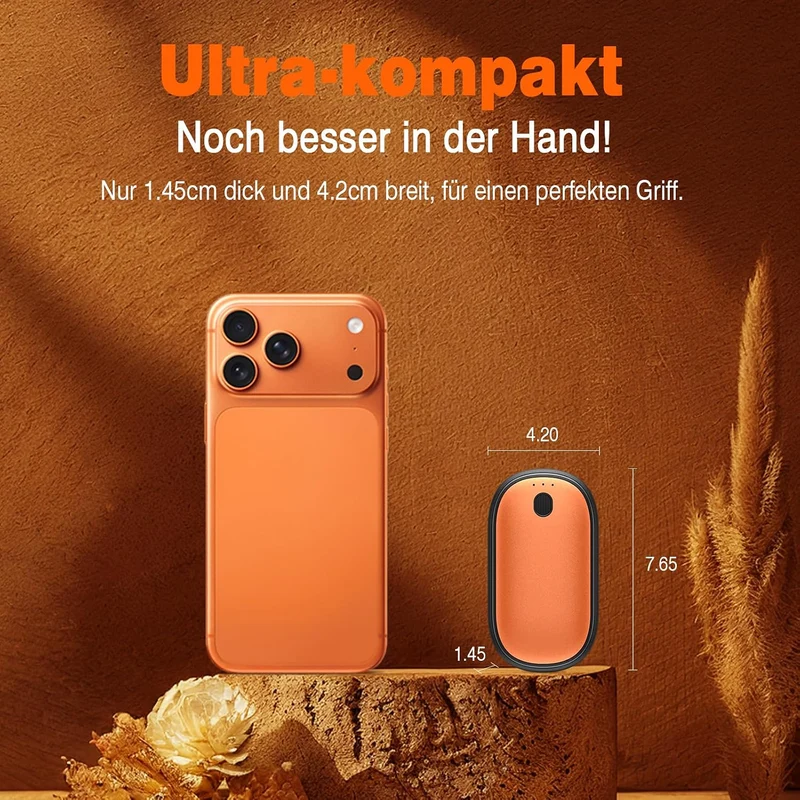 Elektrischer Handwärmer Split-Magnetic 2er-Pack, 5000mAh | 3s Schnell aufheizend, ultra-kompakt, wie