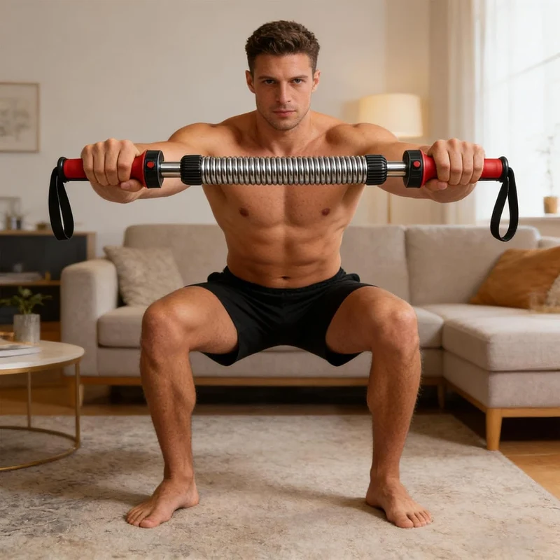 Brust- und Arm-Trainer 20-40 kg Muskelaufbaustange | Arm-Trainer Für den Aussenbereich, College, Woh