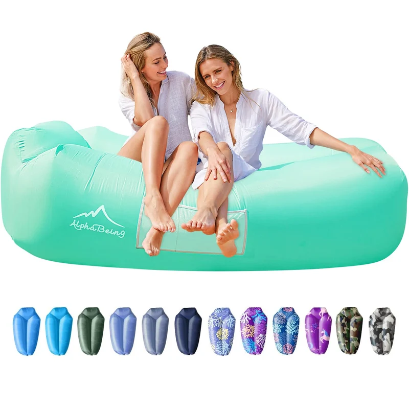 AlphaBeing Aufblasbare Liege, Strandkorbzubehör, Luftsofa, Hängematte, Aufblasbare Couch für Camping
