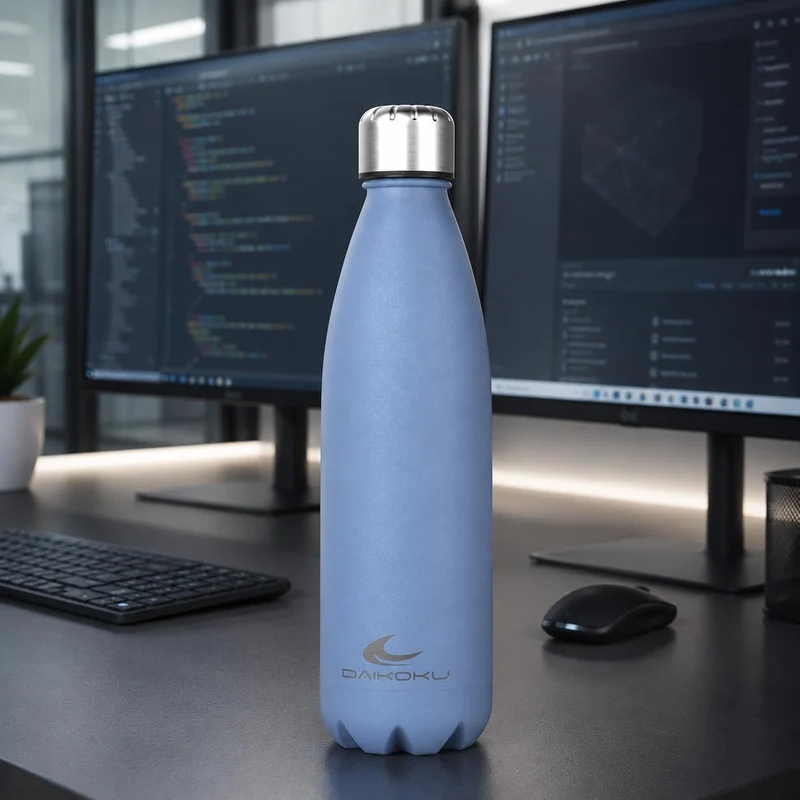 Daikoku - Edelstahl Wasserflasche | 100% Auslaufsicher | Hält 12 Stunden Heiss, 24 Stunden Kalt | BP