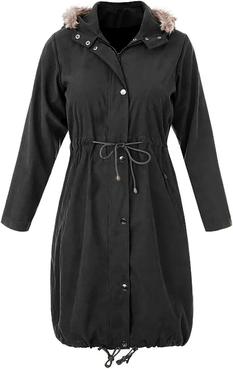 Umstandsjacke Winter Warm Baumwolljacke Mit Babyeinsatz Einstellbarer Kordelzug Tragejacke Vintage U