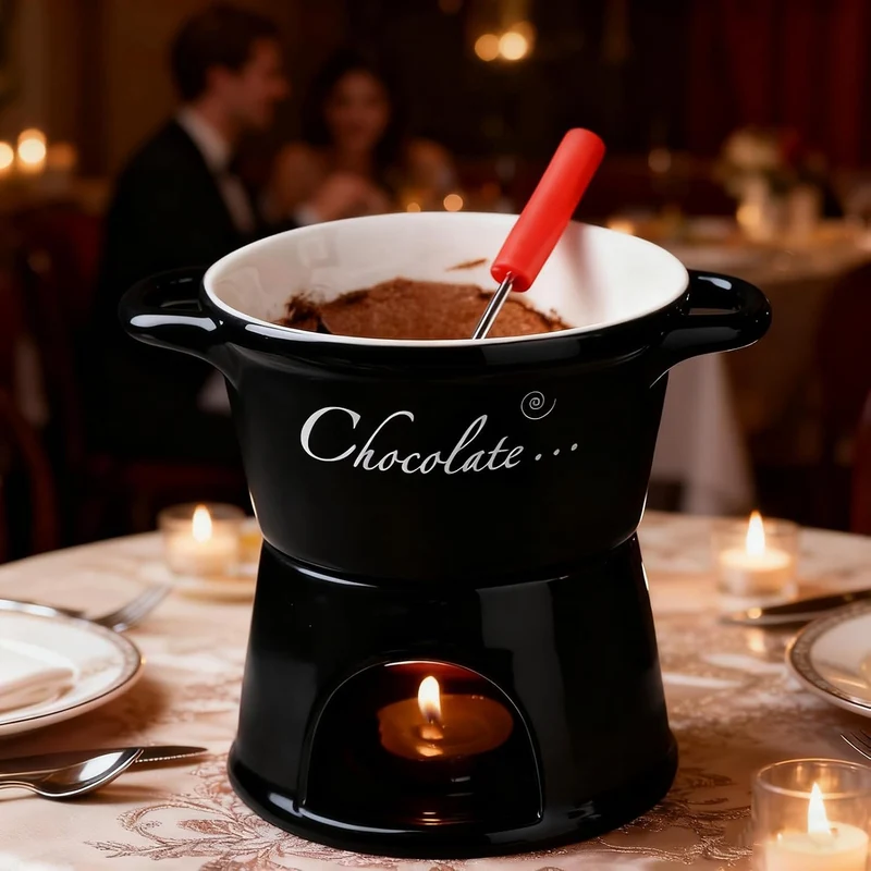 Generisch Fondue Becher | Schmelztopf Mit Gabel,Fondue Tassen Set Für Schmelzende Schokolade,Für Dat