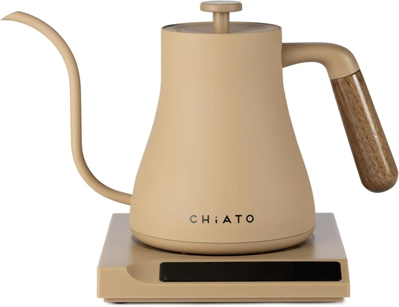 flowPLAY Schwanenhals Wasserkocher 0,6L – Gooseneck Kettle Elektrisch für Pour Over Kaffee, Barista