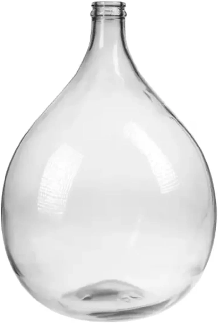 Weinballon 15L mit Kunststoffkorb + Trichter + HEFE + 1xROT-Gummistopfen + 1xGärröhrchen, Glasballon