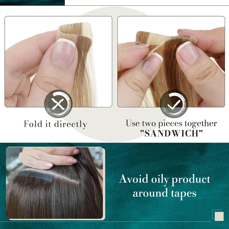 RUNATURE Lila Tape in Extensions Echthaar Bunt 30cm Remy Tape Extensions Echthaar Purple Invisible T