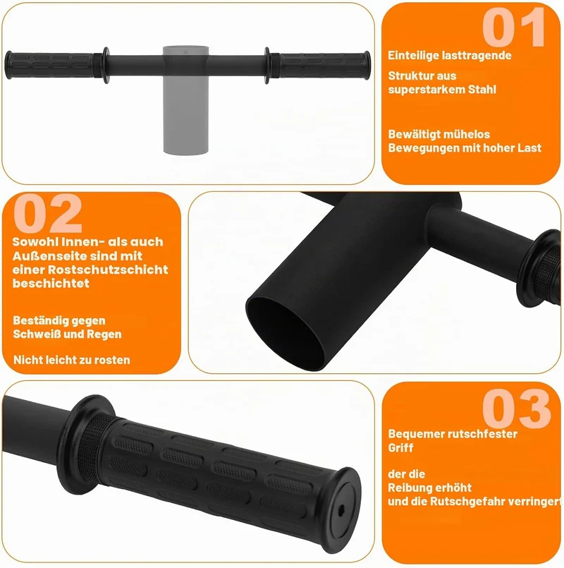 T-Stange Reihenbefestigungsgriff, Multi-Grip-Ruder-Landmine-Griff für olympische Langhantelstange, T