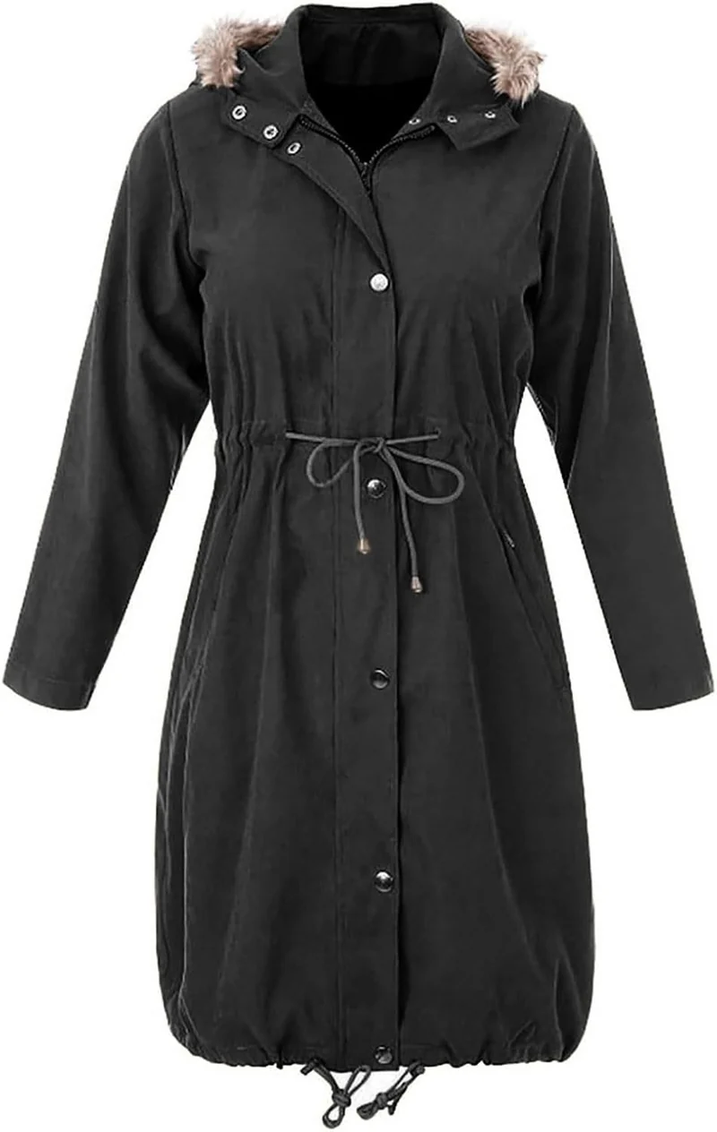 Umstandsjacke Winter Warm Baumwolljacke Mit Babyeinsatz Einstellbarer Kordelzug Tragejacke Vintage U