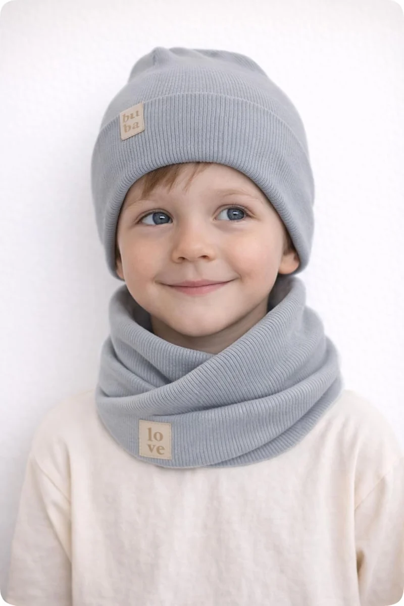 Bubalove Mützen und Schalset für Jungen, Mädchen, Baby, Grössen 0mc bis 12 Jahre+ viele Farben, Früh