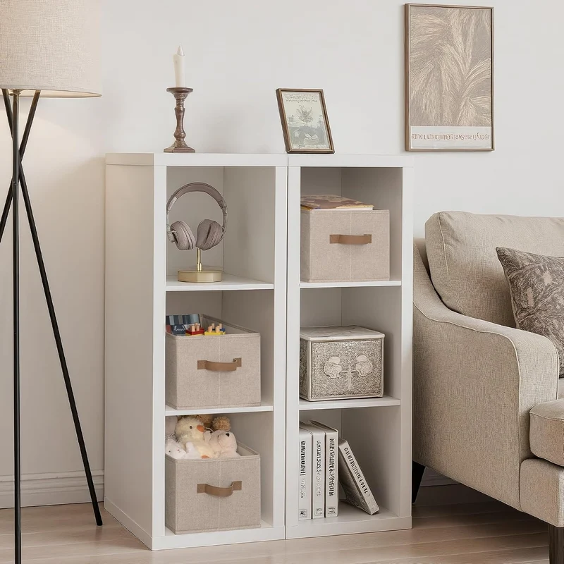 StorageWorks grosse Aufbewahrungskörbe für Regale, Aufbewahrungsbox für Kleiderschrank, dekorative K