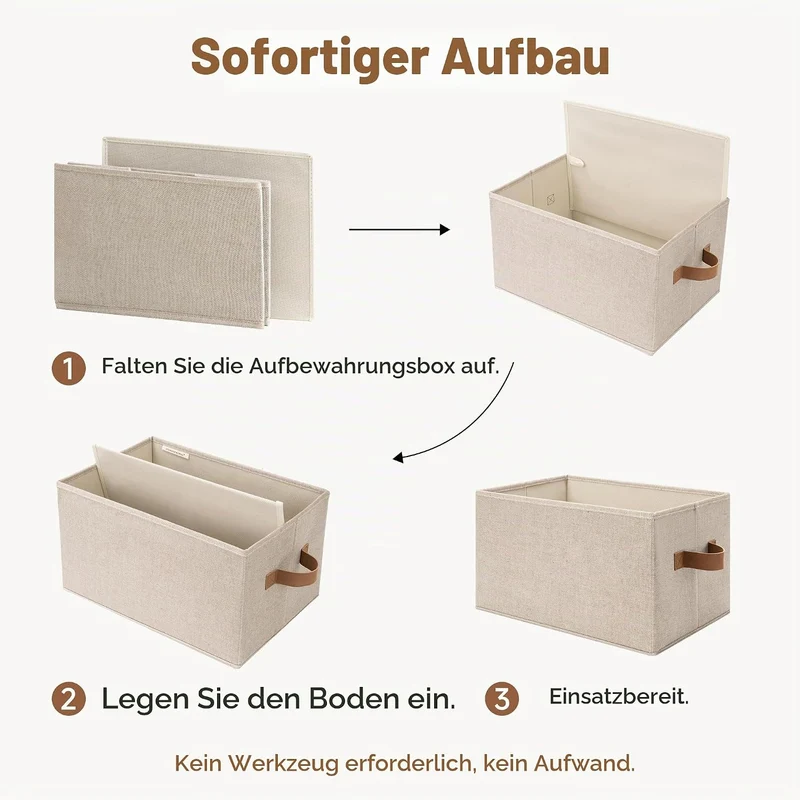StorageWorks grosse Aufbewahrungskörbe für Regale, Aufbewahrungsbox für Kleiderschrank, dekorative K