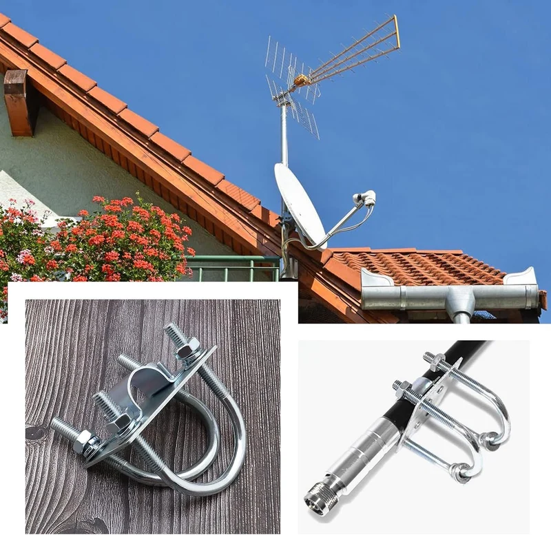 Antennenmastklemme Halterung mit U-Bolzen Klemmplatte Rohrmontage Hardware für Antennen mit einem Au