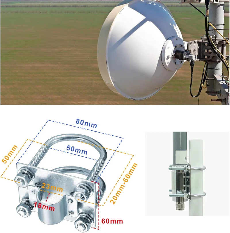 Antennenmastklemme Halterung mit U-Bolzen Klemmplatte Rohrmontage Hardware für Antennen mit einem Au