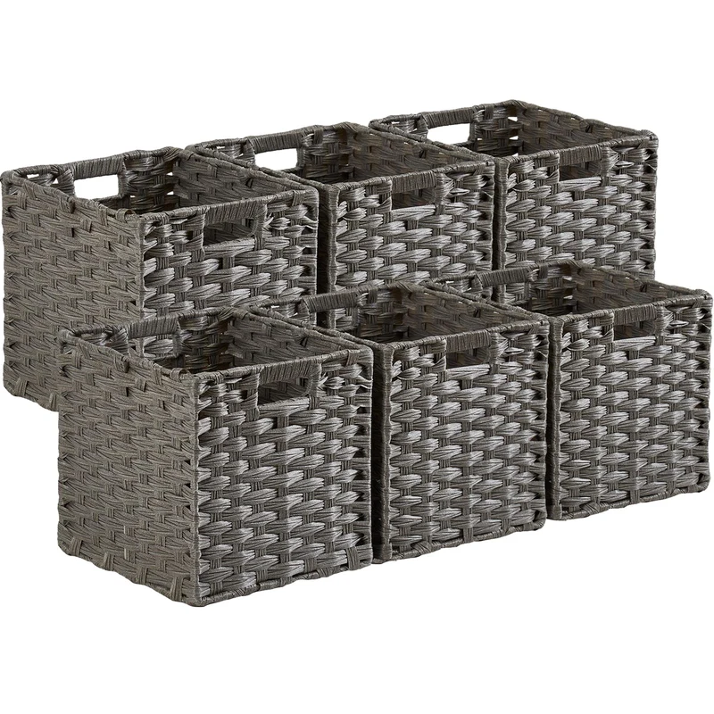 Aufbewahrungskorb, 31x31x31cm Aufbewahrungsboxen aus Polypropylene und Metallstreifenfür Vorratskamm