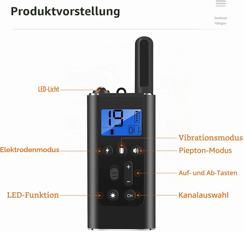 New Interaktives Führungshalsband, Hundespielzeug, wasserdicht, DREI Modi, geeignet für Verschiedene