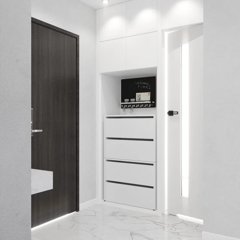 MRBLS_HOME MRBLS Schuhschrank für den Flur | Schuhregal modular | Schrank mit Platz zum Aufbewahren
