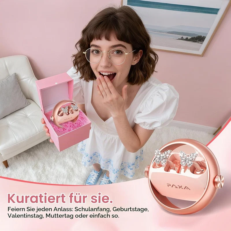 PAXA 3-in-1-Ohrringe Open Ear Kopfhörer, Stylische Modische Open Ear Kabellose Clip kopfhörer In Ear