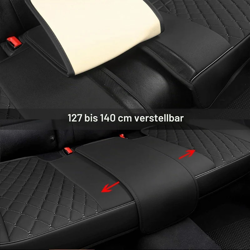 SanQing Autositzbezüge für die Rücksitze, hochwertiger Sitzkissen-Schutz aus PU-Leder, ohne Rückenle