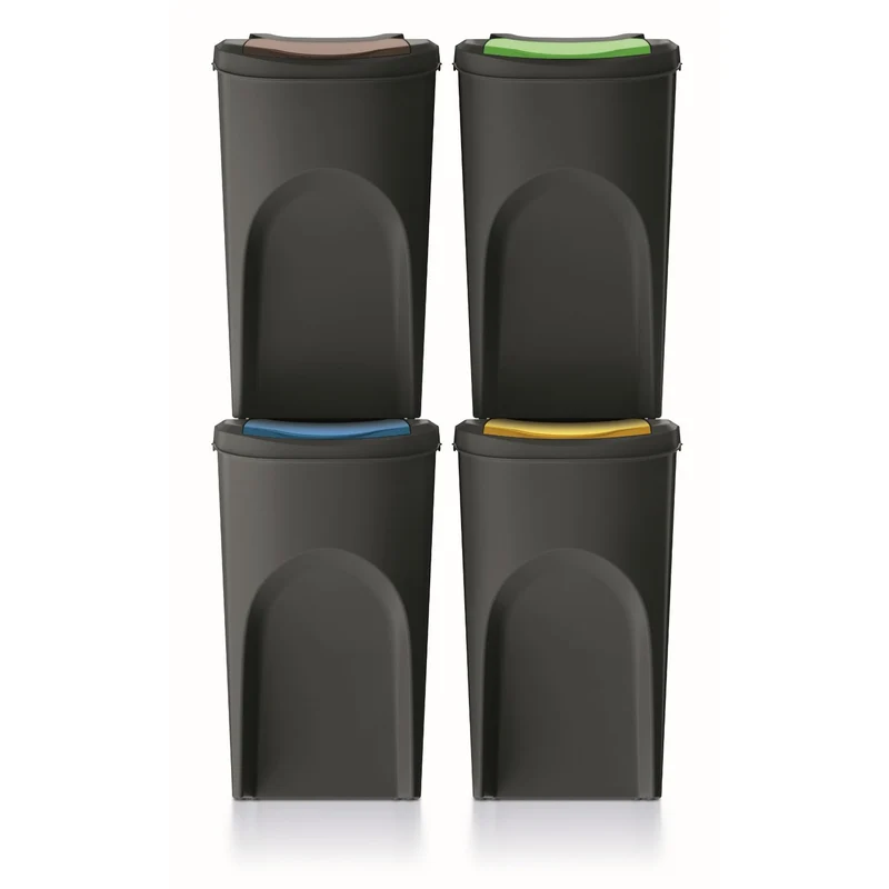 Keden Sortibox Mülltrennsystem 4x35L Set Mülltrennungsbehälter Recycling Recyclingbehälter Abfallsor