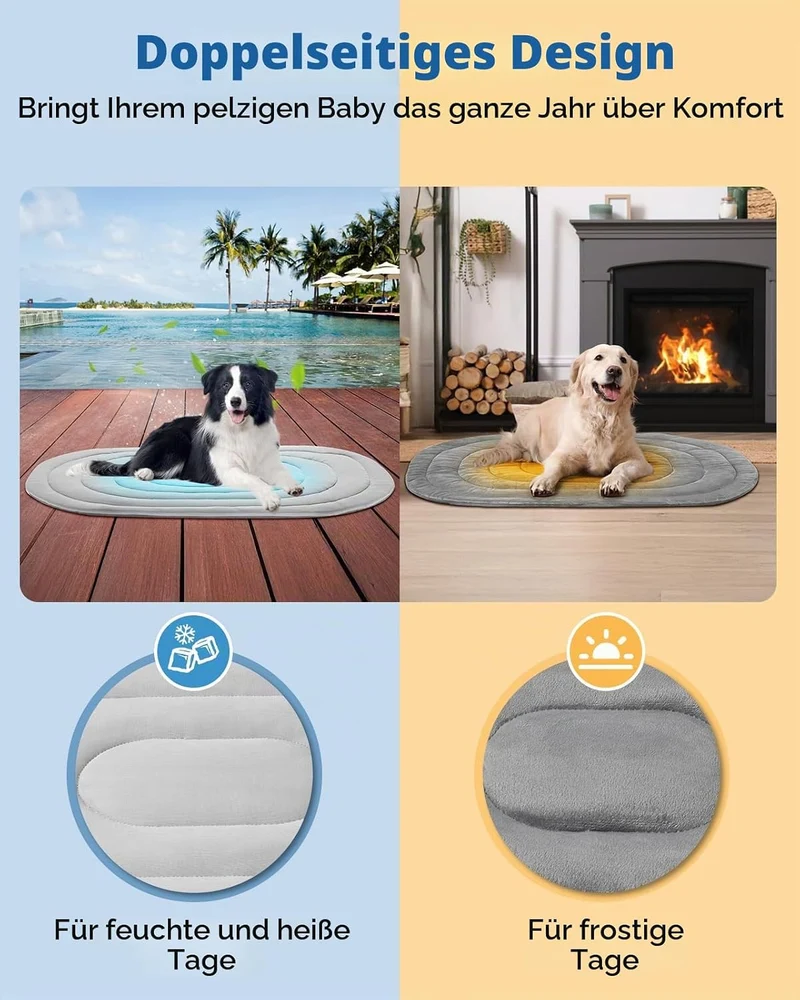Papettly Hundekühlmatten 100x70cm, Haustier Kühlmatte, Kühlmatte für Hunde, Selbstkühlende Hundematt