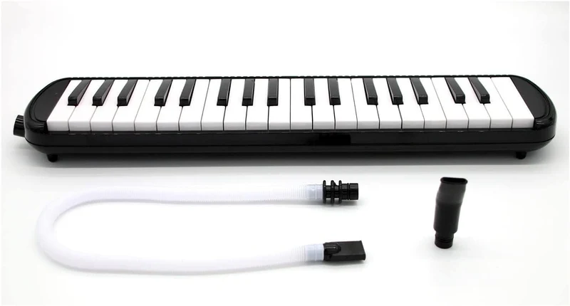 TMD-137A Melodica - 37 Tasten - mit Mundstück, Mundschlauch, Koffer, Grifftabelle und Notenbeispiele