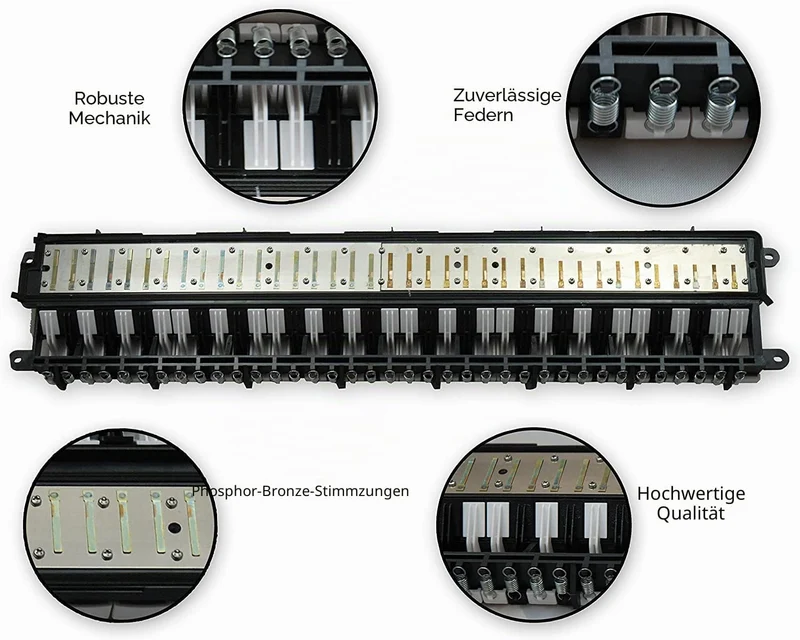 TMD-137A Melodica - 37 Tasten - mit Mundstück, Mundschlauch, Koffer, Grifftabelle und Notenbeispiele