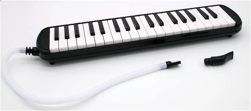 TMD-137A Melodica - 37 Tasten - mit Mundstück, Mundschlauch, Koffer, Grifftabelle und Notenbeispiele