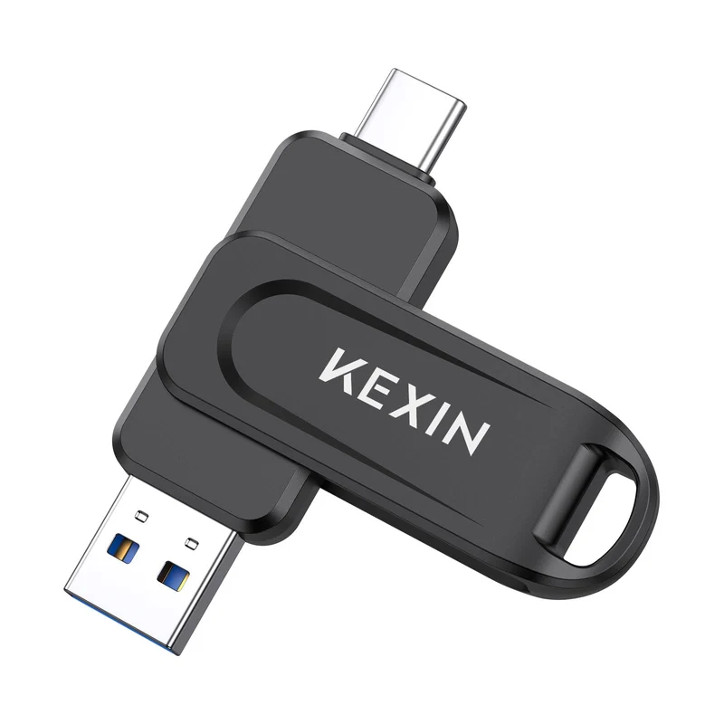 KEXIN USB C Stick 512GB USB 3.0 OTG, bis zu 130 MB/s, Dual-USB Type-C & USB-A Anschlüsse, Speicherst