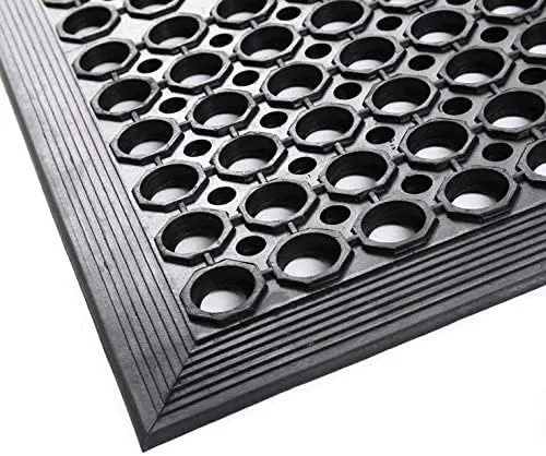 rg-vertrieb rutschfeste Gummimatte 90x150cm mit Rand | Robuste Ringgummimatte für Aussen- und Innenb