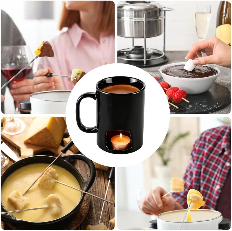 Schokoladenschmelzbecher | Keramiktopf | hitzebeständige Schmelz-Fondue-Tassen für Sauce, Käse, Süss
