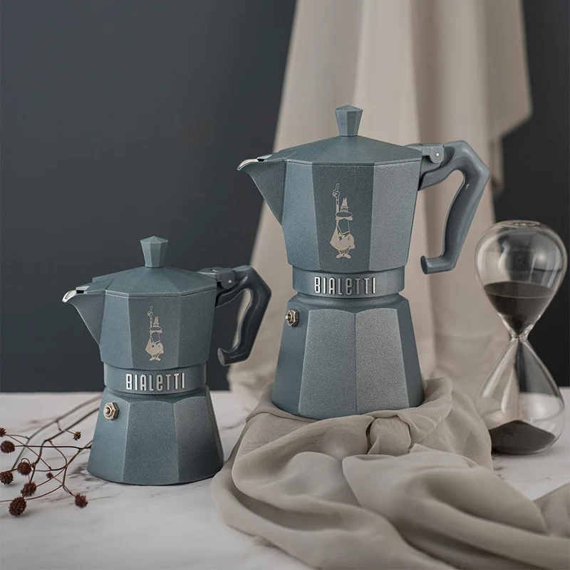 Bialetti Moka Exclusive Octagonal Induction – Espressokocher aus Aluminium und Stahl, Farben Silver