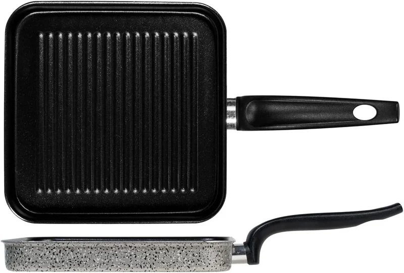 Home Grill, Aluminium, White, 23,5cm Grillpfanne 23,5 cm, Grillpfanne 23,5 cm