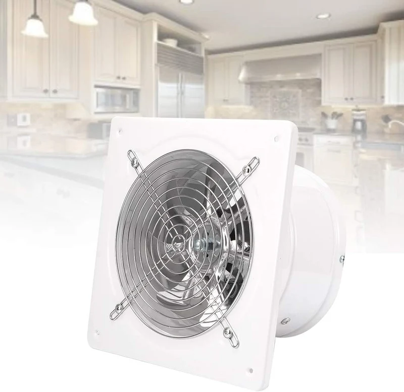Ventilator Absaugventilator,20 V 180 mm Badlüfter Leiser mit Rücklaufklappe Leistungsstarke Wandvent