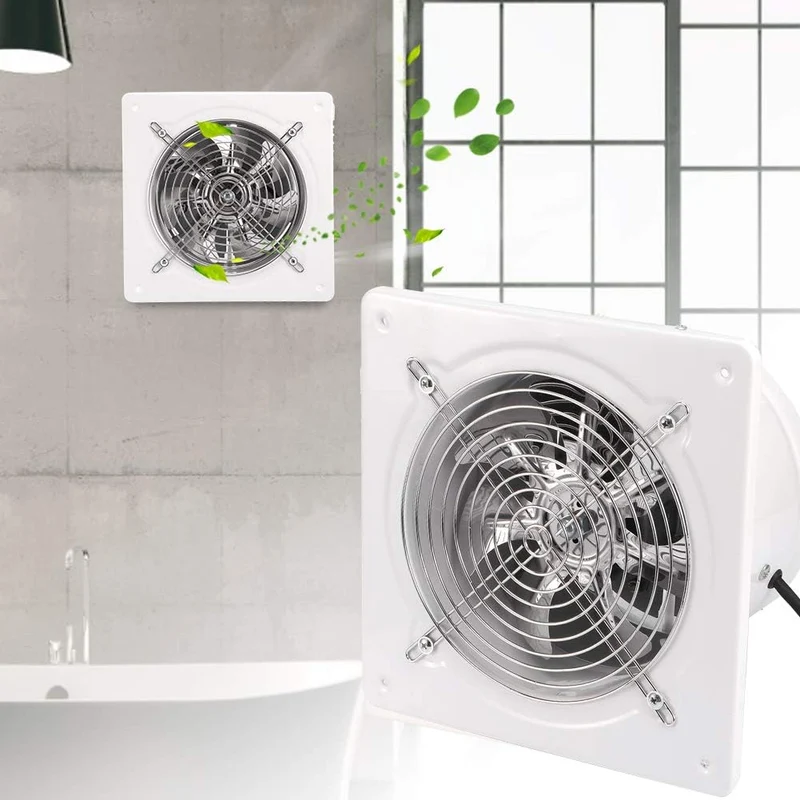 Ventilator Absaugventilator,20 V 180 mm Badlüfter Leiser mit Rücklaufklappe Leistungsstarke Wandvent