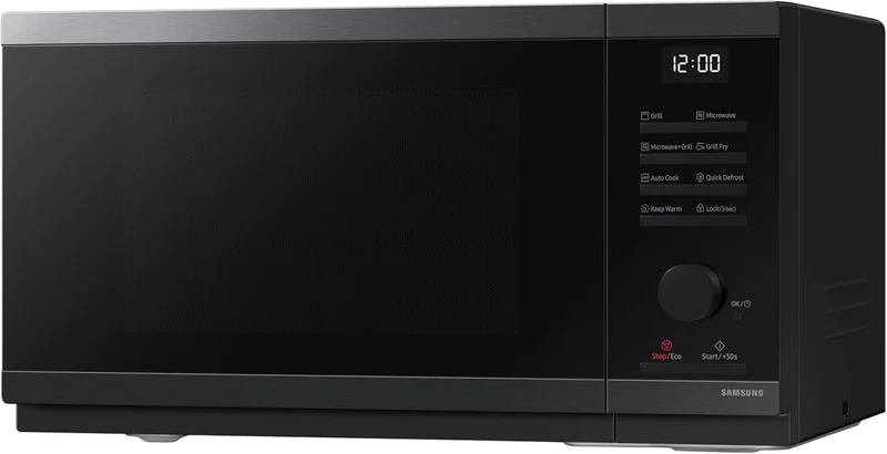 Samsung MG23DG4524CGE1 Mikrowellenherd, 23 l, 800 W, Schwarz, Touchscreen + Zifferblatt, ECO-Modus