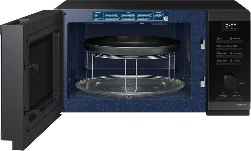 Samsung MG23DG4524CGE1 Mikrowellenherd, 23 l, 800 W, Schwarz, Touchscreen + Zifferblatt, ECO-Modus