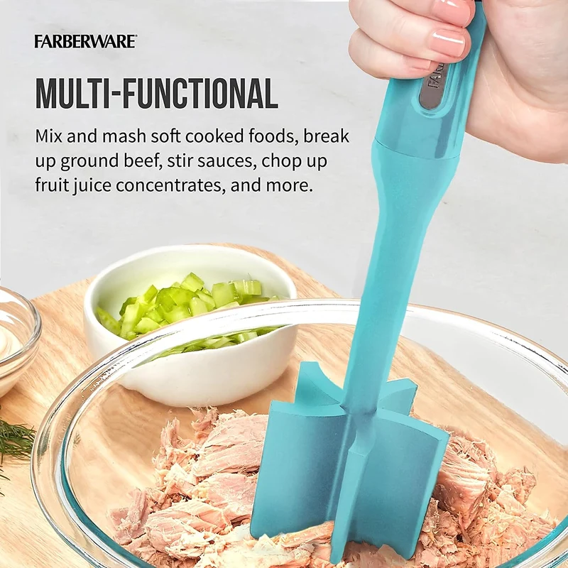 Farberware 5241284 Hitzebeständiger Fleisch- und Kartoffelstampfer aus Nylon, sicher für antihaftbes