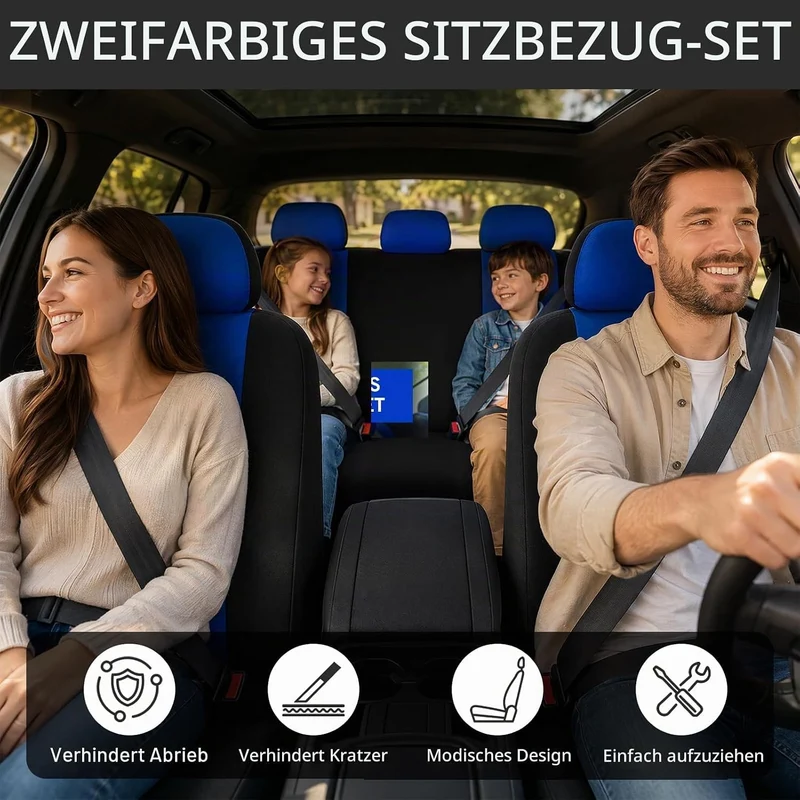 Universal Autositzbezüge Set, Autositzbezüge, Sitzbezüge Auto Für 5 Sitzer, Schonbezüge für Autositz