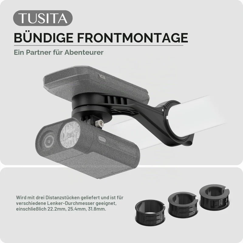 TUSITA Halterung Kit Kompatibel mit Garmin Edge GPS Fahrradcomputer, für Scheinwerfer Kamera, 010-13