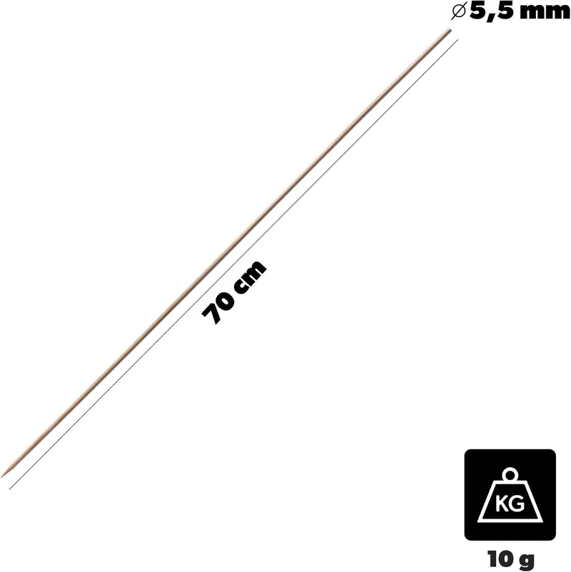 KADAX Bambusstäbe 70cm x 5.5mm, 100er Set, Pflanzstäbe aus Bambus, Holzstäbe als Pflanzenstütze für
